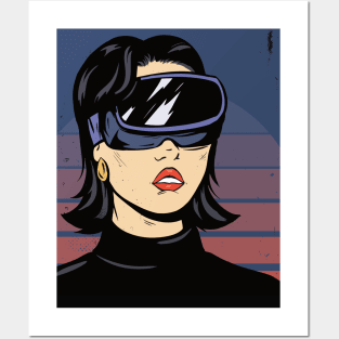 Escape Reality // Pop Art Virtual Reality Woman Posters and Art